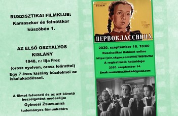 Ruszisztikai Filmklub Online, szeptember - Az első osztályos kislány